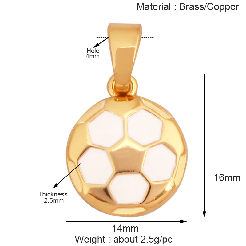 Trendiges Sportshirt, Baseball, Fußball, Rugby, Tennisschläger, Charm-Anhänger, 18 Karat vergoldet, DIY-Halskette, Schmuckzubehör, K94 – Detail 3