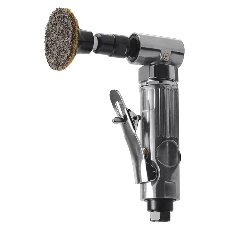 Amoladora de troqueles neumática de 1/4 pulgadas, 20 discos de lijado, ángulo recto, mango ergonómico, amoladora de troqueles neumática de ángulo pulido