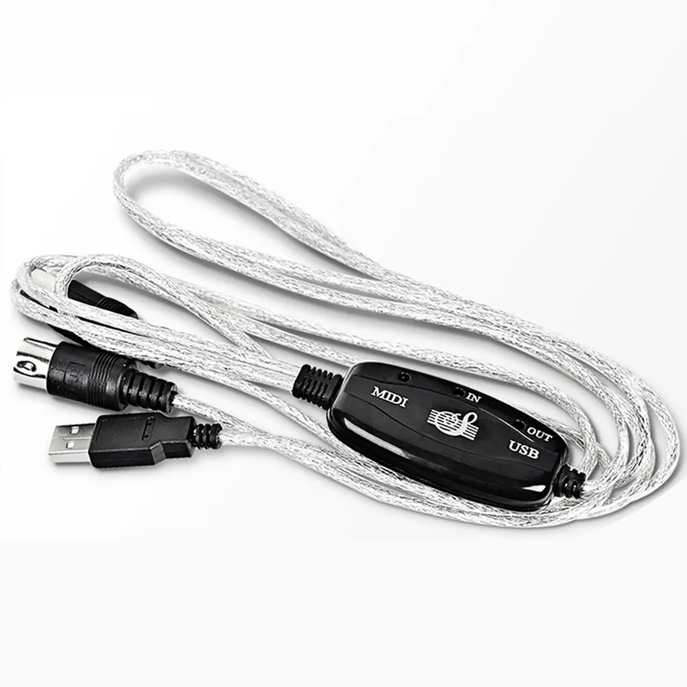 180x2cm Midi Cable USB Plug Play Built-in Driver High Performance Keyboard Connection Cable Music Editing Cord