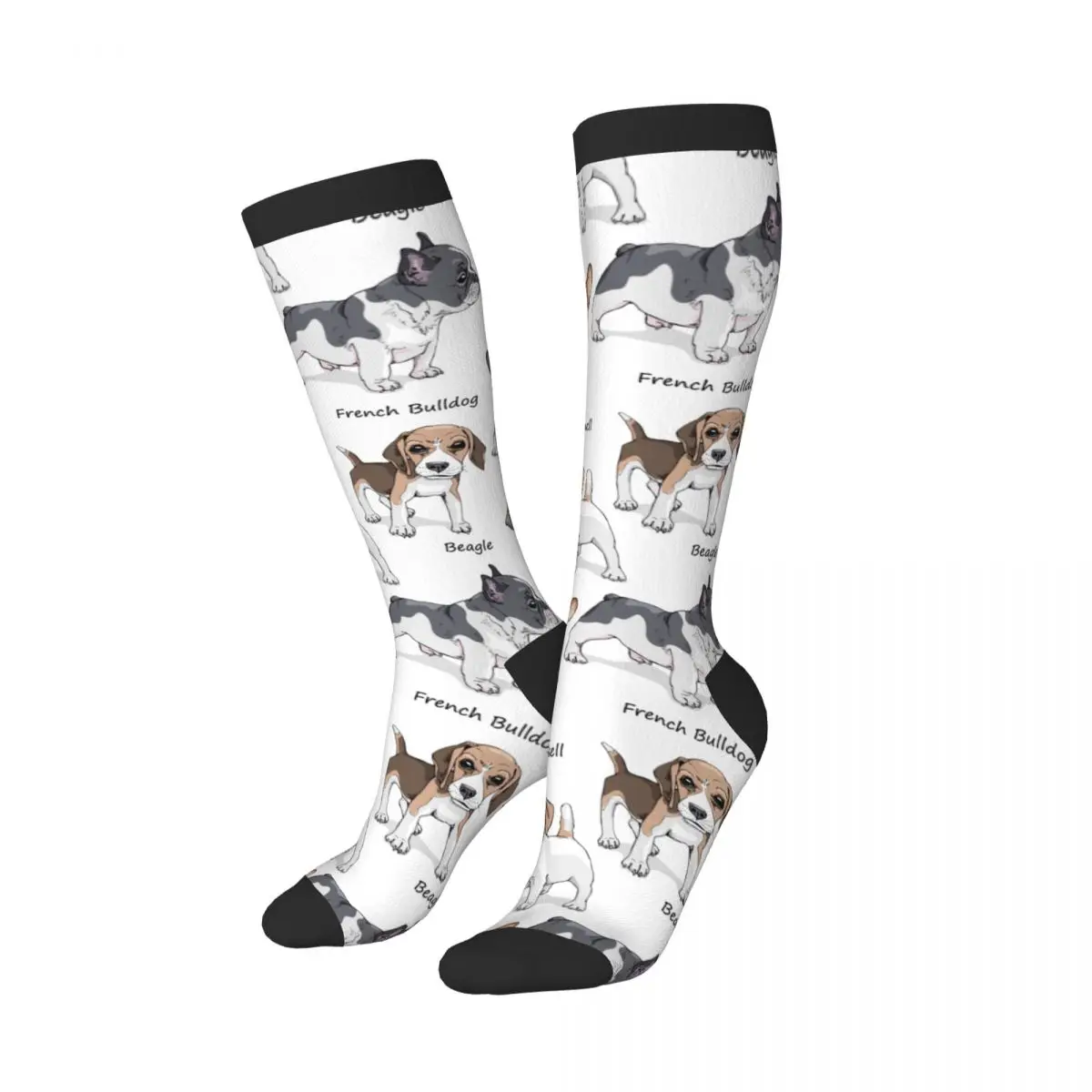 Unisex Socks Cute Dogs French Bulldog Beagle Jack Russell Terrier Chihuahua Pug Casual Socks Harajuku Business Long Socks