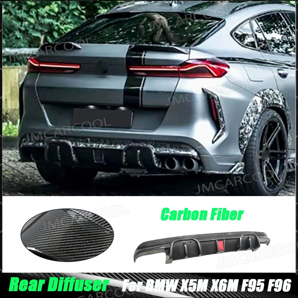

Dry Carbon Fiber Rear Diffuser Body Kits For BMW F95 X5M F96 X6M 2020-2024 Rear Bumper Lip Body Kits