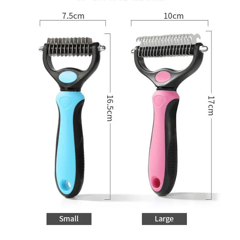 Pet Deseeding Brush Dog Cat Hair Remover Comb Puppy Cat Shedding Supplies Tools Long Hair Short Hair Pet Grooming Care Brush