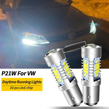 2 pçs canbus livre de erros 3600 lumens hid branco 1156 7506 s25 lâmpadas led para volkswagen mk6 jetta luzes diurnas 6000k 12v