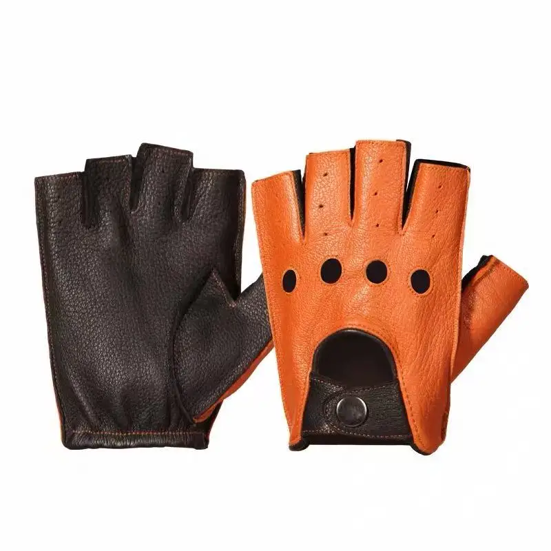 classic-mitt-men-genuine-leather-semi-finger-thin-glove-male-color-matching-unlined-locomotive-car-driving-mitten-brown-luvas