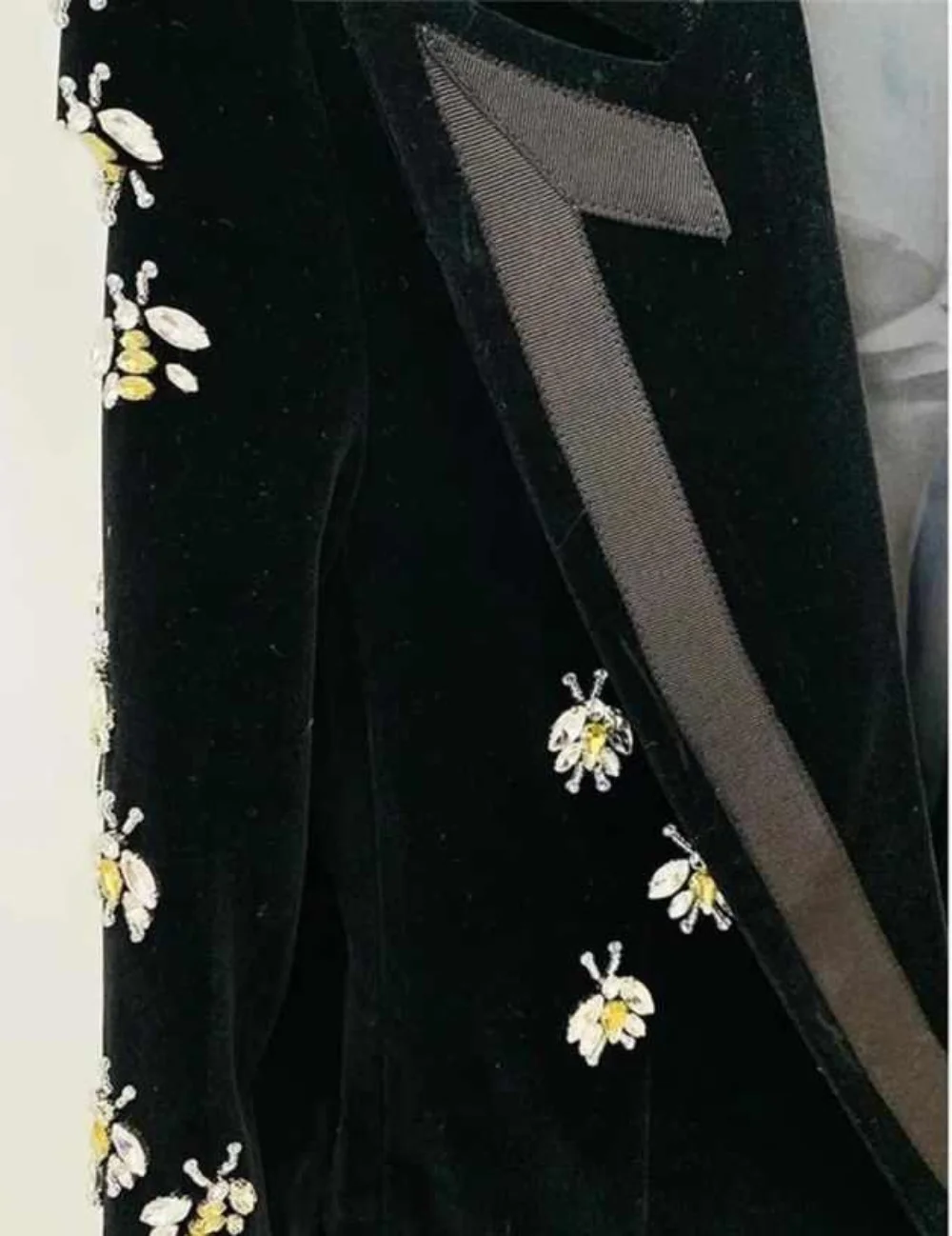 Exquisite Women's Suits 2 Pieces Jacket Pants Single Breasted Jewelry Crystals Prom Leisure Office Wear Customized