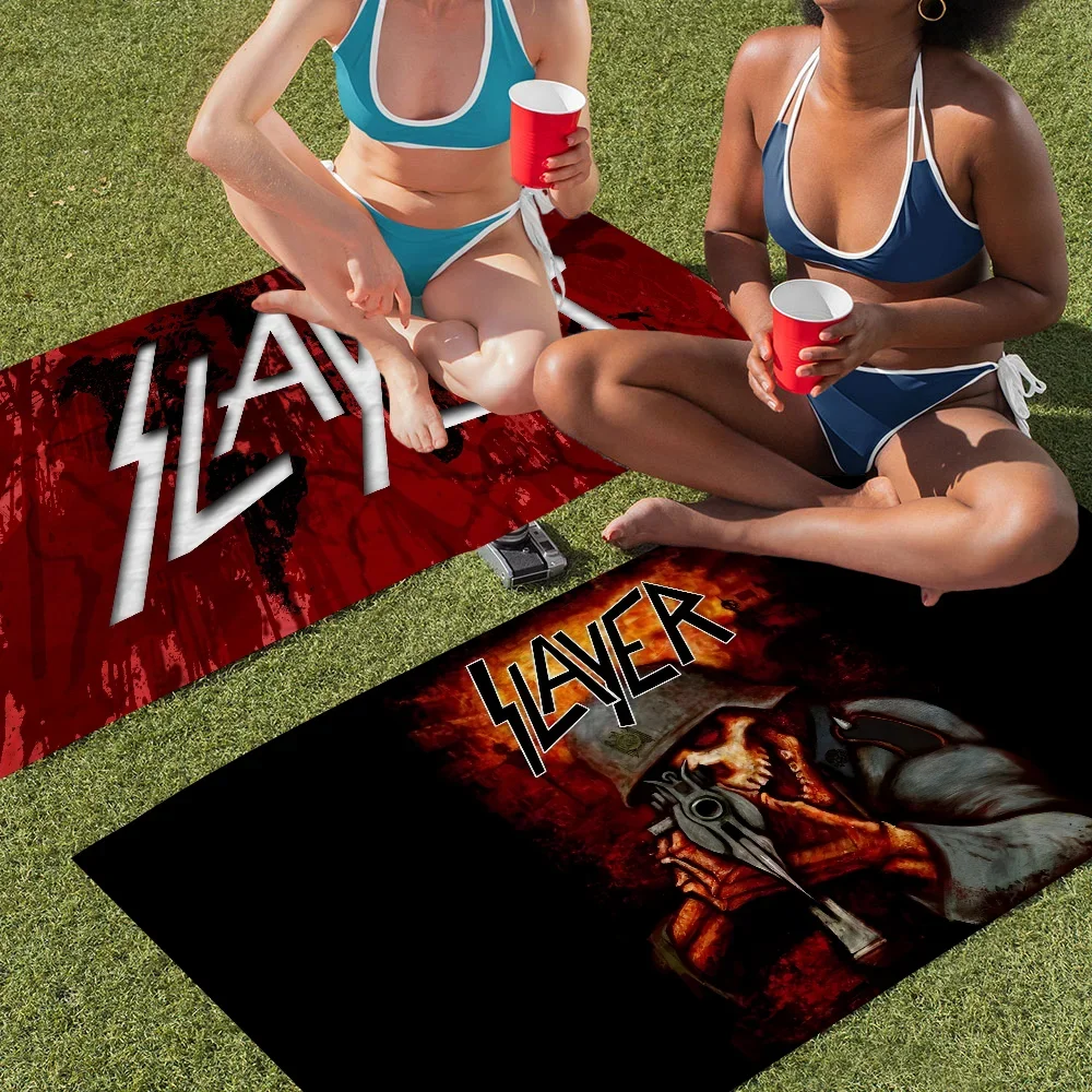 Slayer H-Heavy M-Metal Band Music Microfiber Beach Towel Absorbent Quick dry Soft Yoga Swimming Resort Mountain Climbing Towel