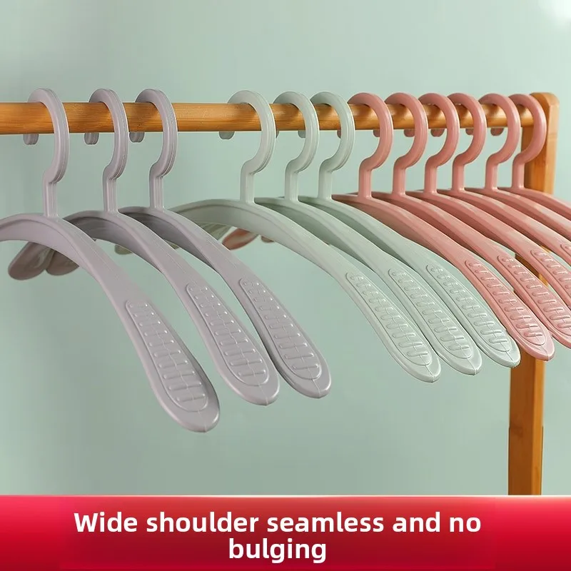 

Противоскользящая широкая пластиковая вешалка для одежды с рисунком чайных цветов, без следов, для домашнего использования, увеличенного размера, для взрослых, для гардероба