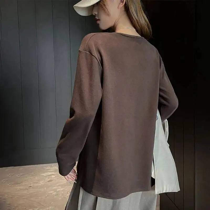 جديد بلون Veet قاع قميص المرأة الأساسية كل مباراة رشاقته طويلة الأكمام تي شيرت الخريف الشتاء بسيط تخفيف قاعدة تيز