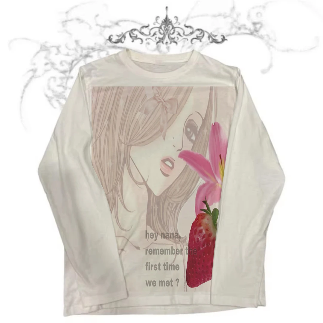 Star Girl Y2k Tops Top für Frauen Grafik-T-Shirts Y2k Kitty Grafik-T-Shirts Shoujo Girl Style Frau T-Shirts 90er Jahre Vintage-Kleidung