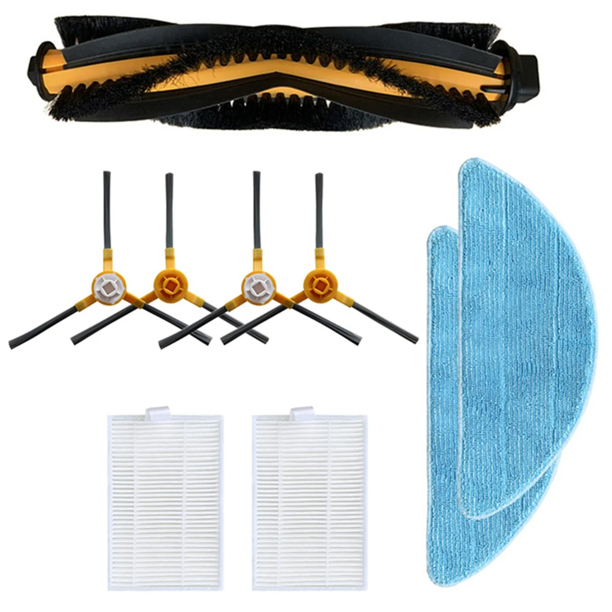 2set for ABIR X5 X6 X8 Robot Vacuum Cleaner Main Roller Brush Side Brush Filter Mop Cloth Hepa Filter Spare Parts