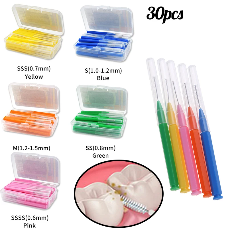 

30pcs/lot Oral Clean Interdental Brush Oral Care Tool Dental Floss Teeth Hygiene Toothpick Teeth Brush