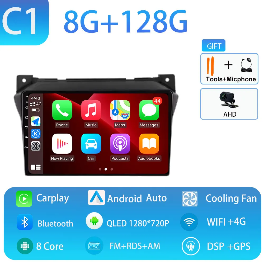Android 15 Autoradio 360 Camera GPS Navigatie Multimedia Video Player Carplay Auto DSP RDS Voor Suzuki Alto 2009 2010-2016 2017