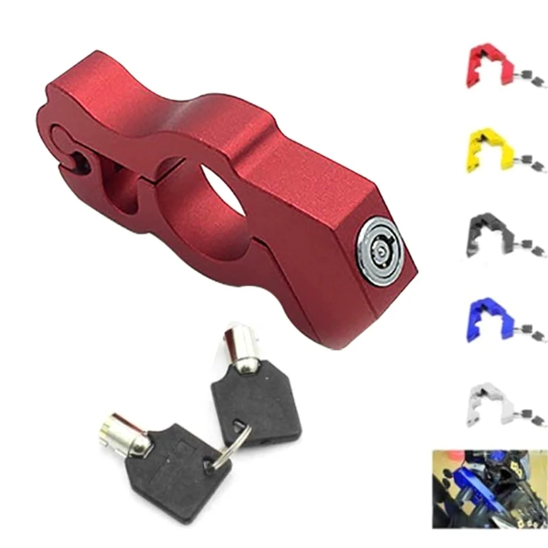 094D Motorcycle Anti-Steal Lock for ATV Dirt Street Bikes Anti Theft Locking Device Handlebar Throttle Security Lock Pull Rod