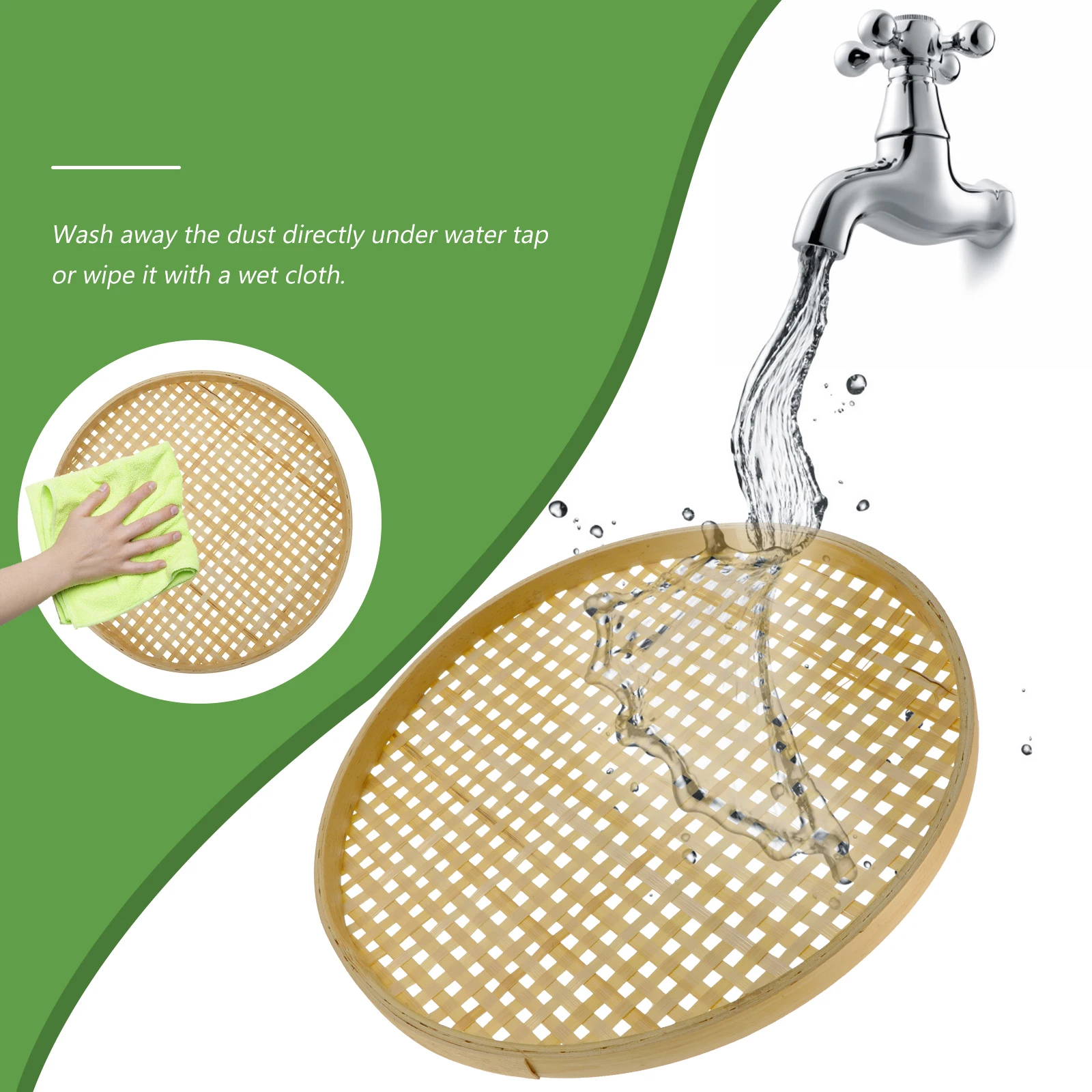 

Premium Bamboo Sieve Creative Design Fruit Box Snack Tray Candy Case Multi-Purpose Kitchen Storage Basket Decorative Organizing