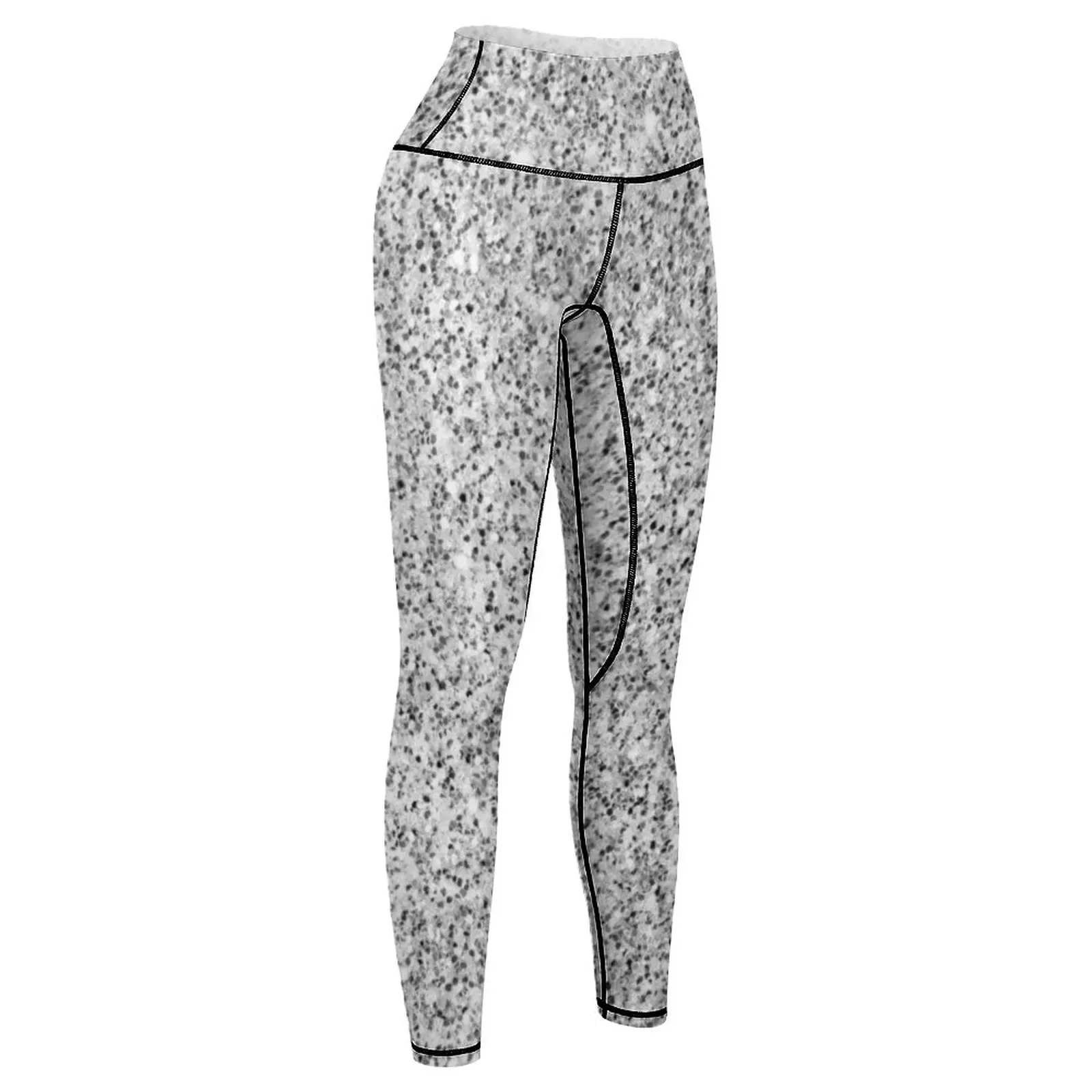 Silver faux glitter sparkles Leggings Sports pants woman sport pants sportswear gym Womens Leggings