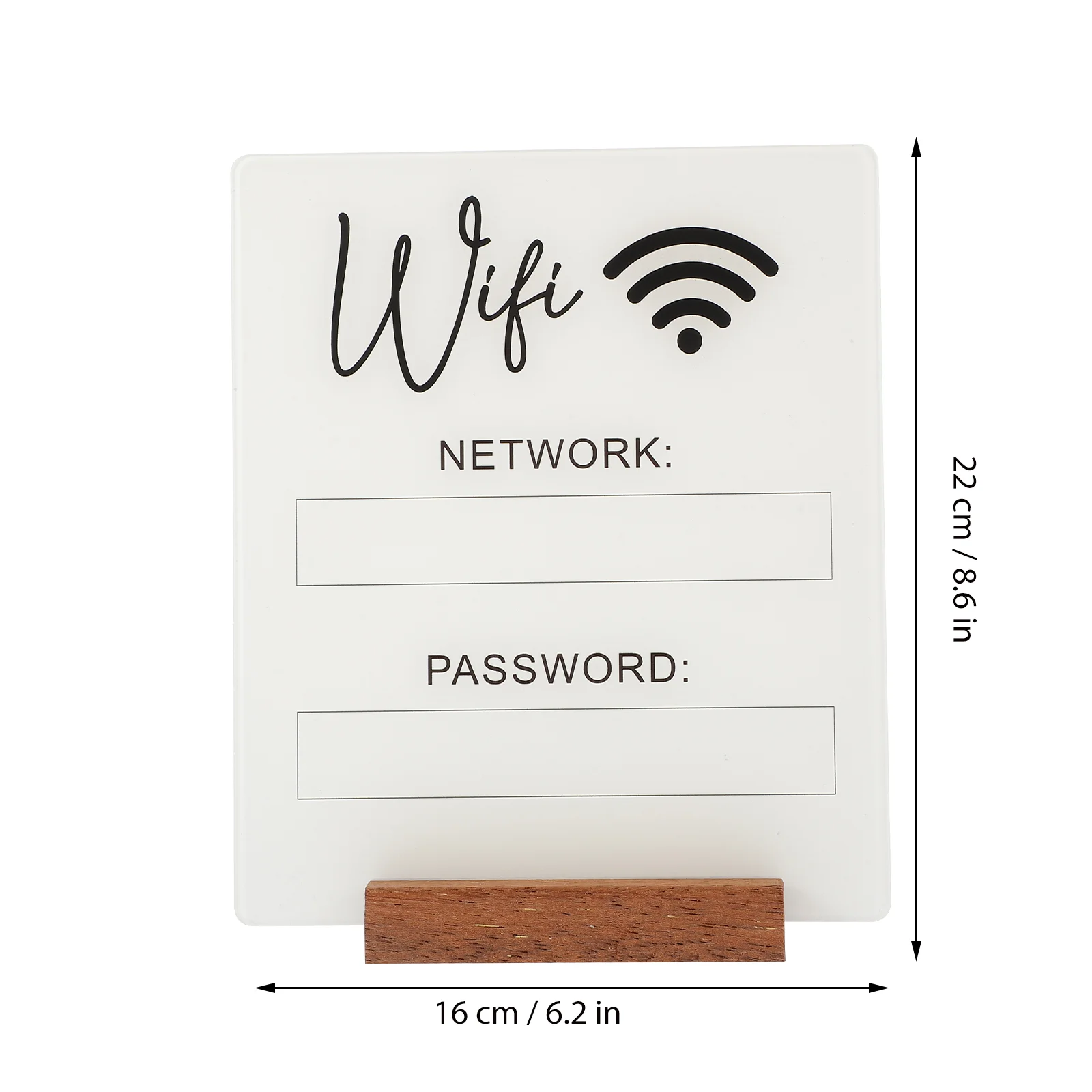 Cuenta de contraseña Wifi de señalización de escritorio 2200X1600X200CM Red inalámbrica de acrílico para hotel