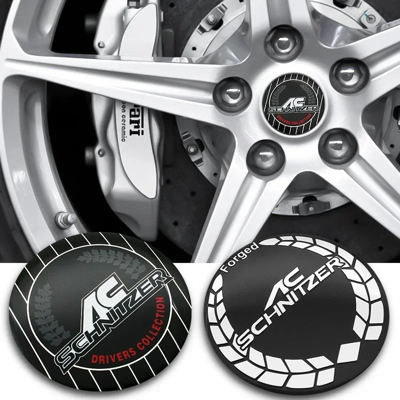 4pcs 56mm Racing Car Wheel Center Emblem Badge Logo Hub Caps Sticker Interesting Fashion Pattern For SPEED AC ALPINA Vossen