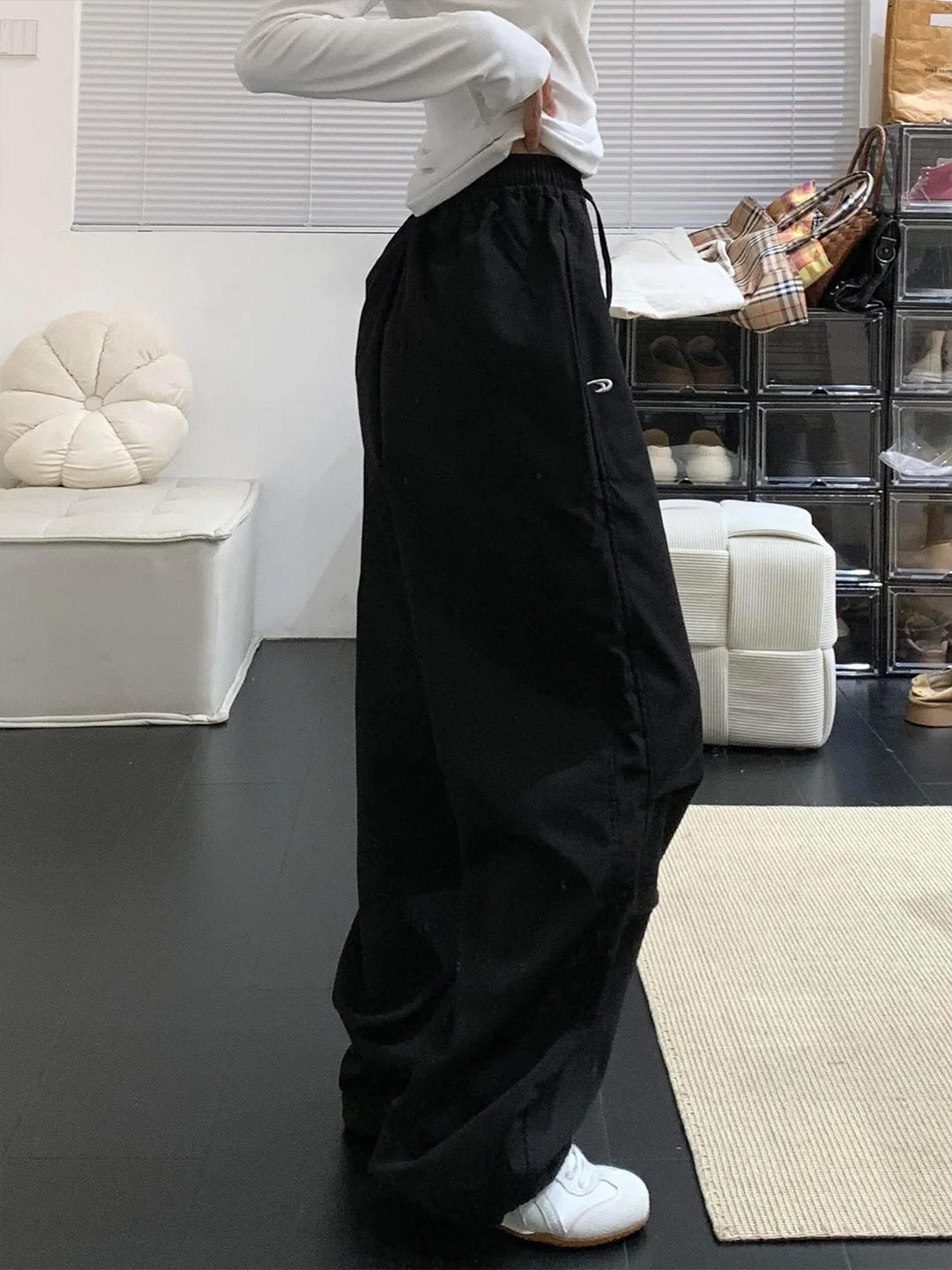 

Bla Folded Paratrooper Workwear Pants Men's Autumn Winter Windproof Waterproof Wide Leg Pants Cleanfit Fce Lined Trousers