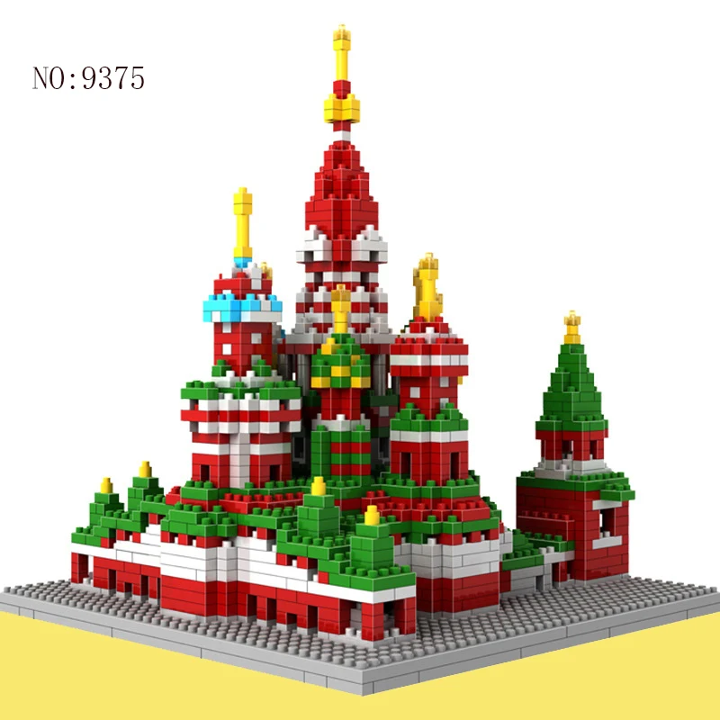 Church building Block model Piecing Model Granule Castle block scene DIY toys for kids Boys and girls surprise holiday gifts