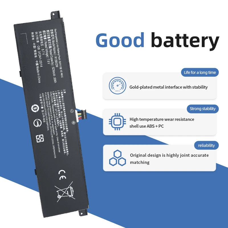 Imagem -03 - Suozhan 7.6v 5230mah Novo R13b01w R13b02w Bateria do Portátil para Xiaomi mi Air 13.3 Série Tablet pc 39wh