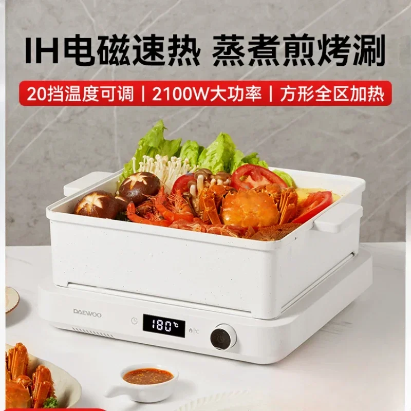 220V Multi Cooker with IH and Non-Stick Coating - Electric Steamer, Grill and Hot Pot Combo for Healthy Cooking