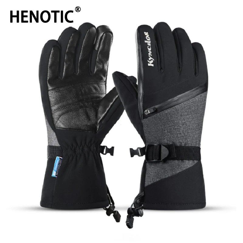 

Henotic Winter Outdoor Cycling Sports Waterproof Warm Gloves Touch Screen Outdoor Non-Slip Ski Gloves