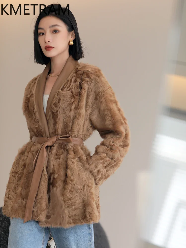 Real Wool Sheepskin Fur Jacket High Quality Double Faced Fur Coat Women 2024 Winter Clothes Woman New in Outerwears Fourrure