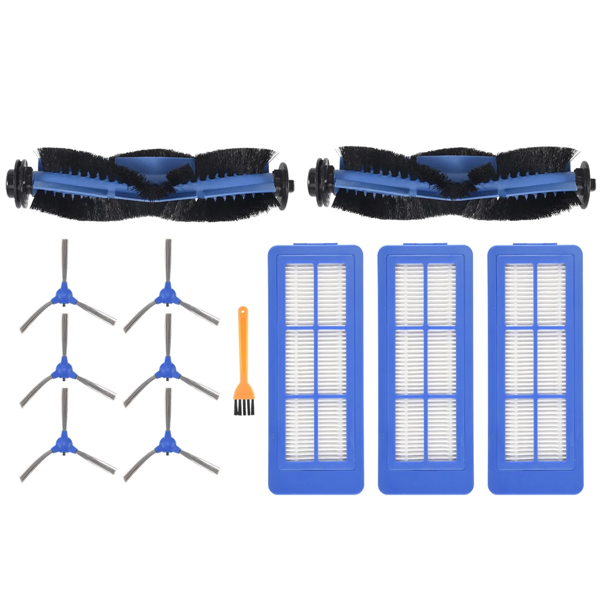 ชุดสําหรับ RoboVac 11S MAX,RoboVac 30C MAX, RoboVac G10, RoboVac G30, Edge- 13 ชิ้นอะไหล่แปรงกรอง