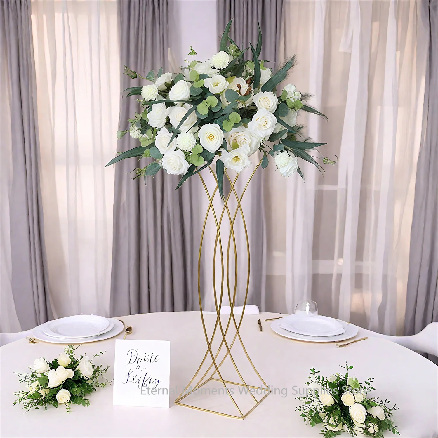 

10pcs Modern Geometric Flower Stand Wedding Reception Centerpiece Elegant Banquet Table Decor Bridal Party Decoration