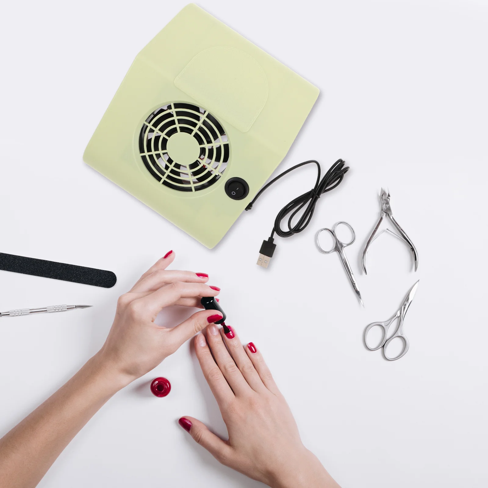 휴대용 전기 네일 먼지 수집기 강력한 흡입력 조용한 작동 가정용 살롱 매니큐어 먼지 제거기 필터 시스템