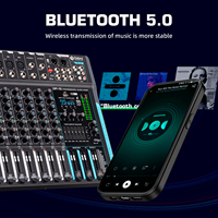 Debra 99 DSP DP-10 10-Channel DJ Mixer with Bluetooth 5.0, Reverb, Recording - Professional Audio Controller for Live Performanc