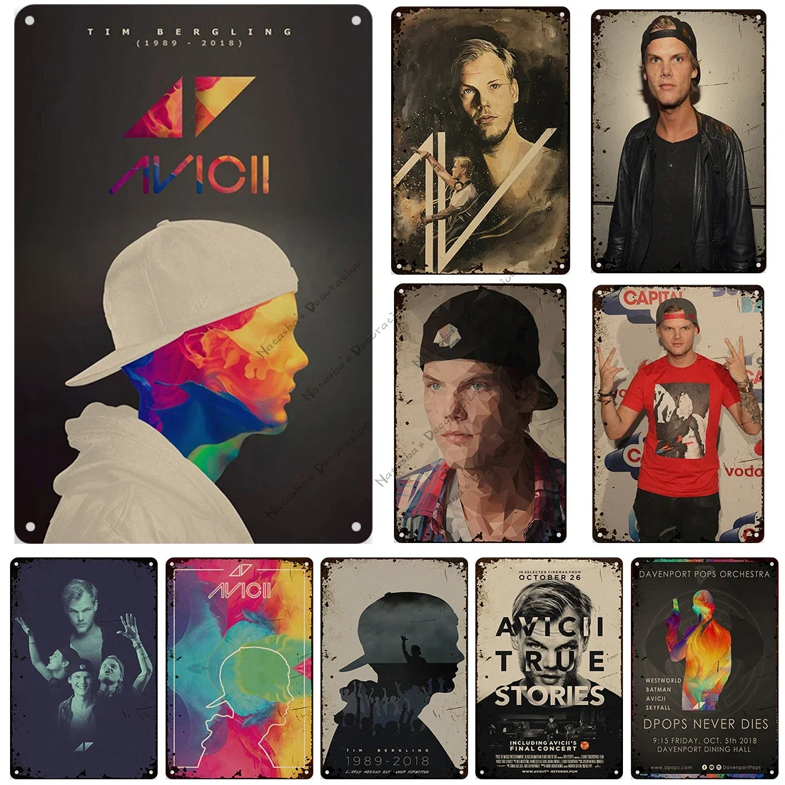 DJ Avicii электронная музыкальная металлическая пластина Ржавый металлический жестяной знак певец металлический налет домашний кафе Паб промышленный Декор ВИНТАЖНЫЙ ПЛАКАТ