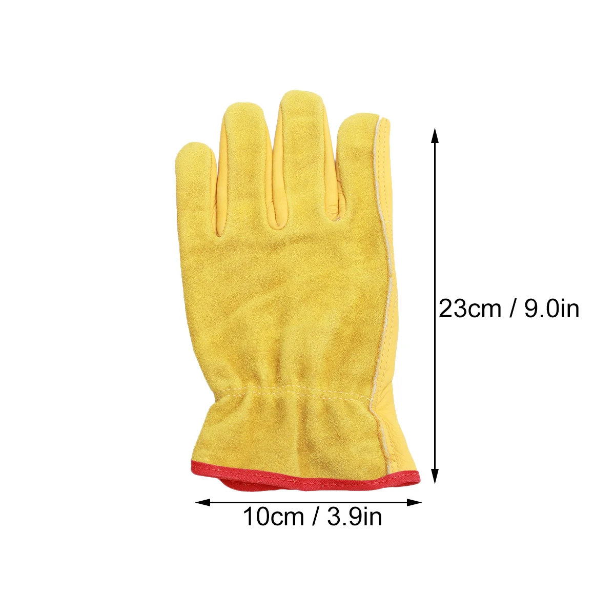 

1 Pair Cow Garden Gloves Heavy Duty Protective For Electrowelding Repair Driving Anti-Puncture Work Gloves