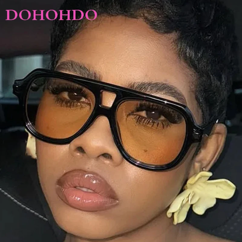 

Trendy Oversized Square Pilot Women Sunglasses Brand Designer Retro Big Frame Men Shades Outdoor Driving Sunglasses Female UV400