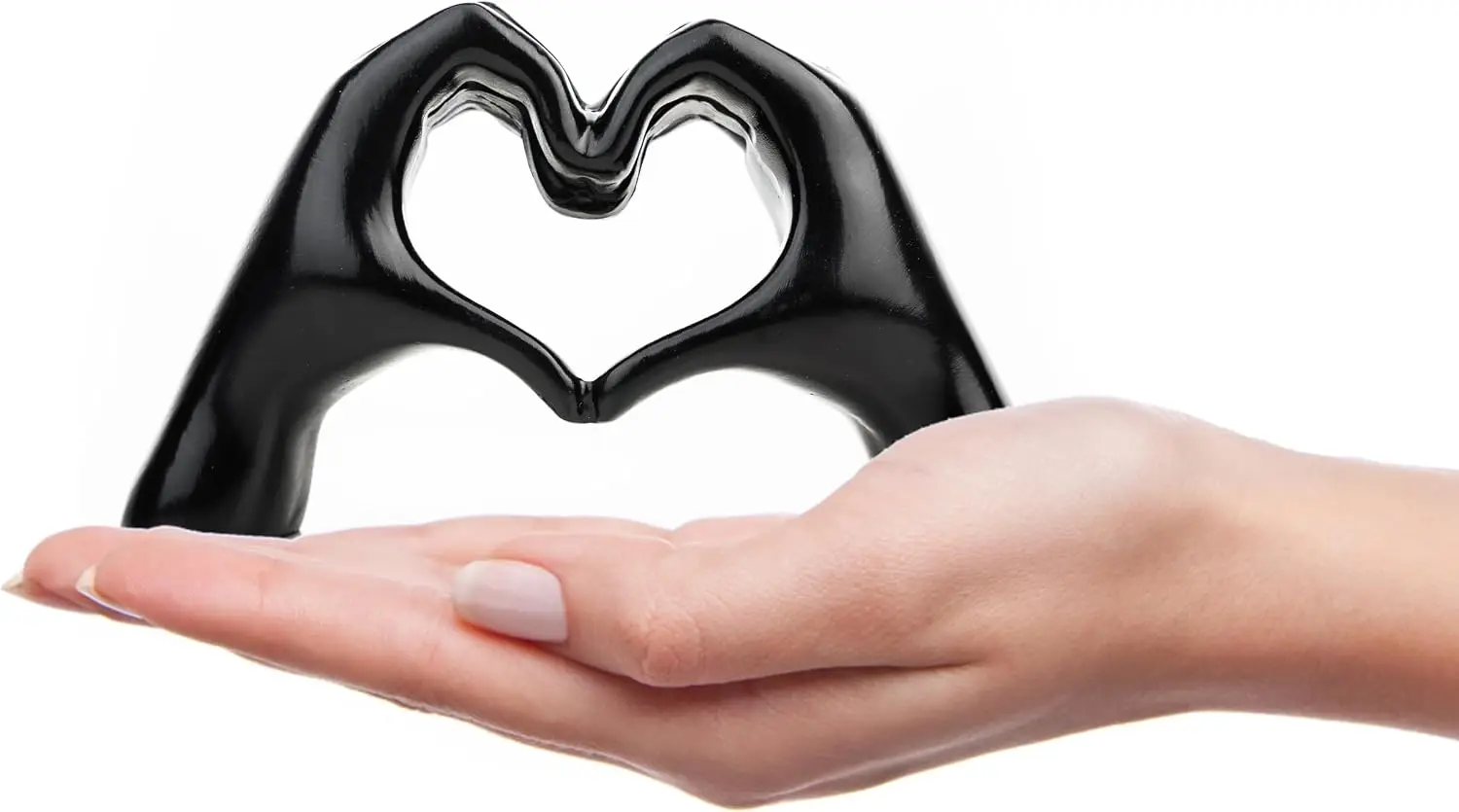 Small Heart Hands Sculpture Decor for Living Room Bedroom Bookshelf Coffe Table and Office Display