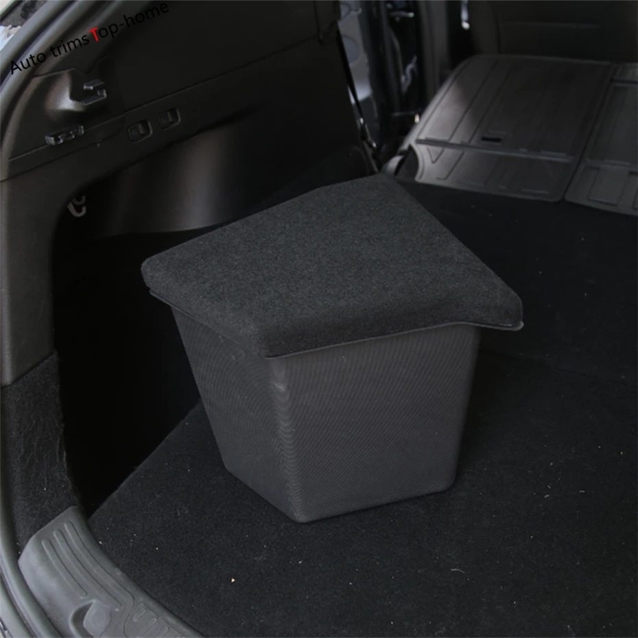 

Rear Trunk Side Storage Box Organizer Tray Cover Kit Trim For Tesla Model Y 2021 - 2024 Car Styling Plastic Accessories Interior