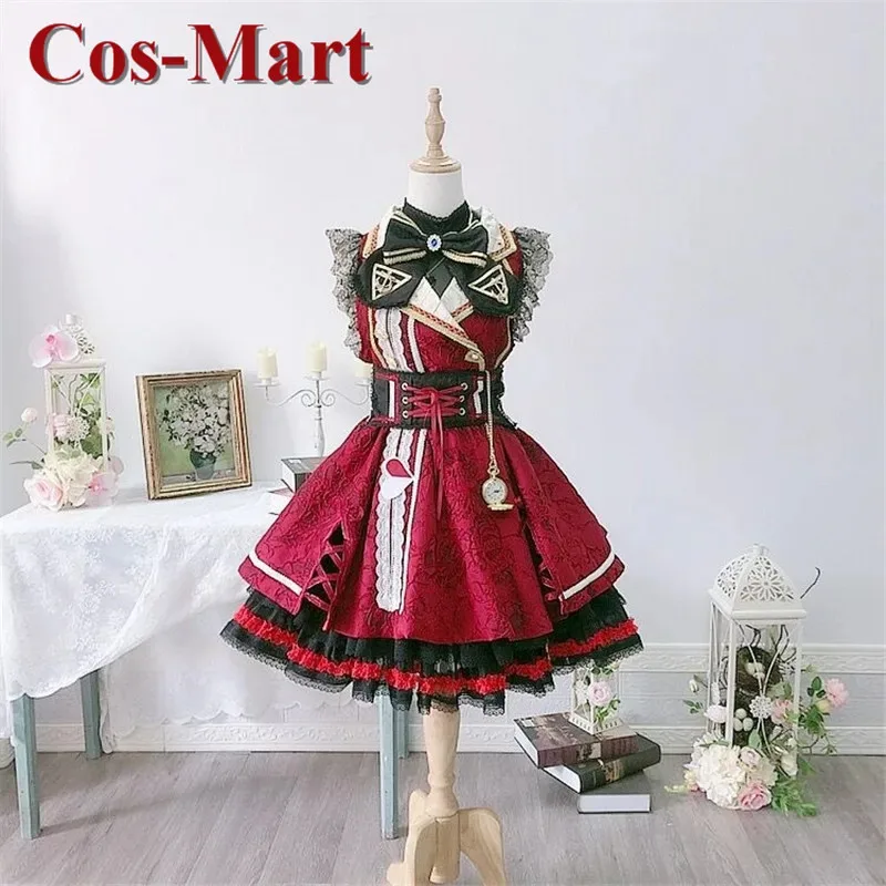 

Cos-Mart Anime Virtual Youtuber Houshou Marine Cosplay Costume Red Formal Dress Activity Party Role Play Clothing Custom-Make