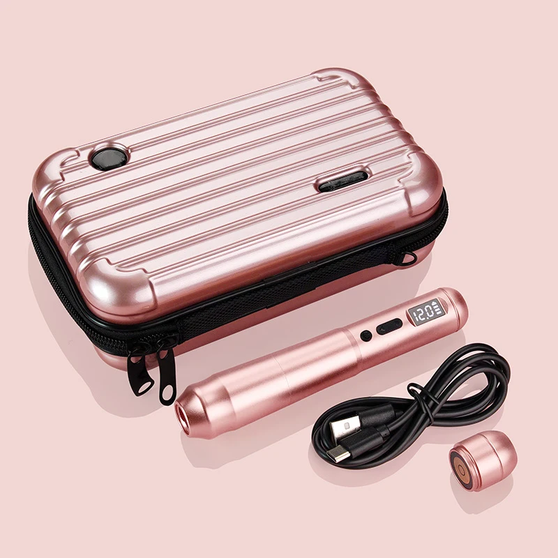 قابل للتعديل الوشم وآلة تجميل دائم 2.0-4.0 مللي متر السكتة الدماغية السلكية اللاسلكية وضع مزدوج قلم الوشم كأس جوفاء المحرك لجسم الفنان #6