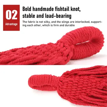 Hamaca de lona para adultos de 250 x 150 cm, columpio de jardín, portátil, para interiores y exteriores, para acampar, de alta resistencia, de tela de paracaídas, para colgar en la cama. 8 best sales Columpio de interior - №6