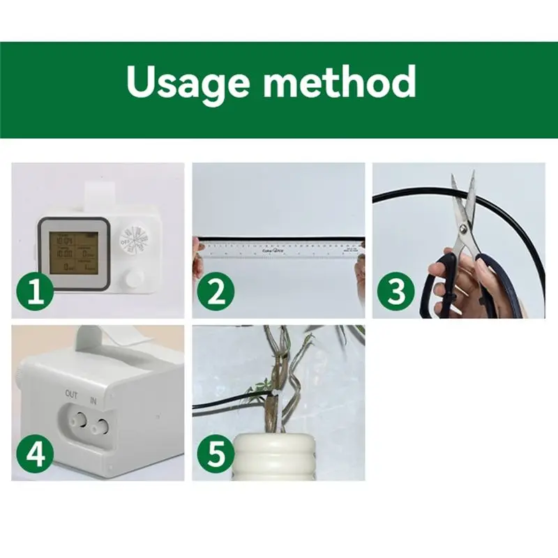 ABJT-Automatisches Bewässerungssystem für Topfpflanzen, Selbstbewässerungssystem mit verstellbarem Tropfer