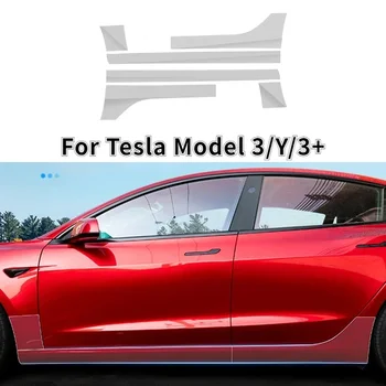 Film Transparent TPU 2024 pour Tesla modèle 3/Y/3 +, Film de protection Invisible pour carrosserie de voiture, ensemble de vêtements pour porte avant et arrière étendue