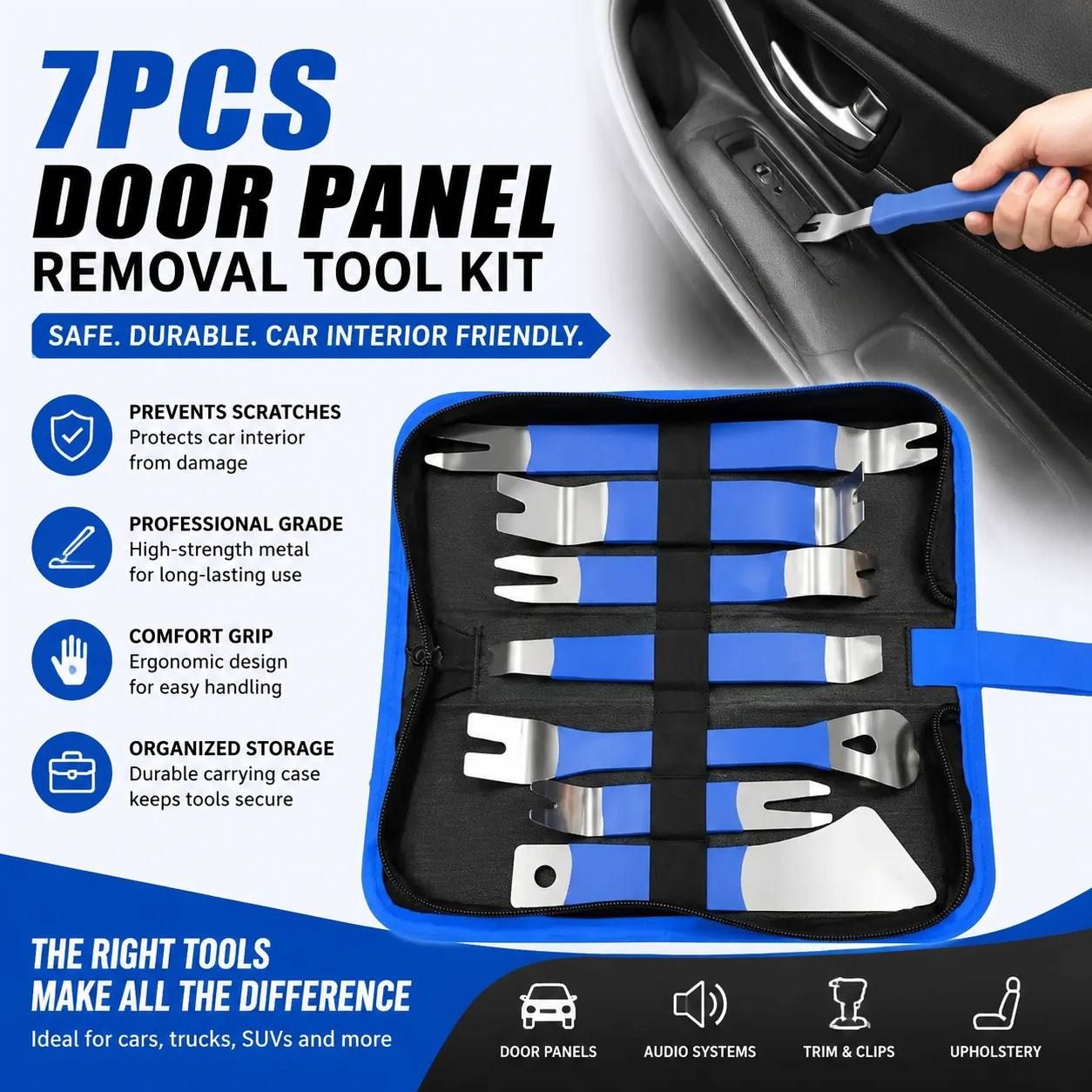 

Auto Trim Puller Set Car Tools Car Interior Disassembly Kit Trim Removal Tool Car Clips Puller DIY Panel Tools