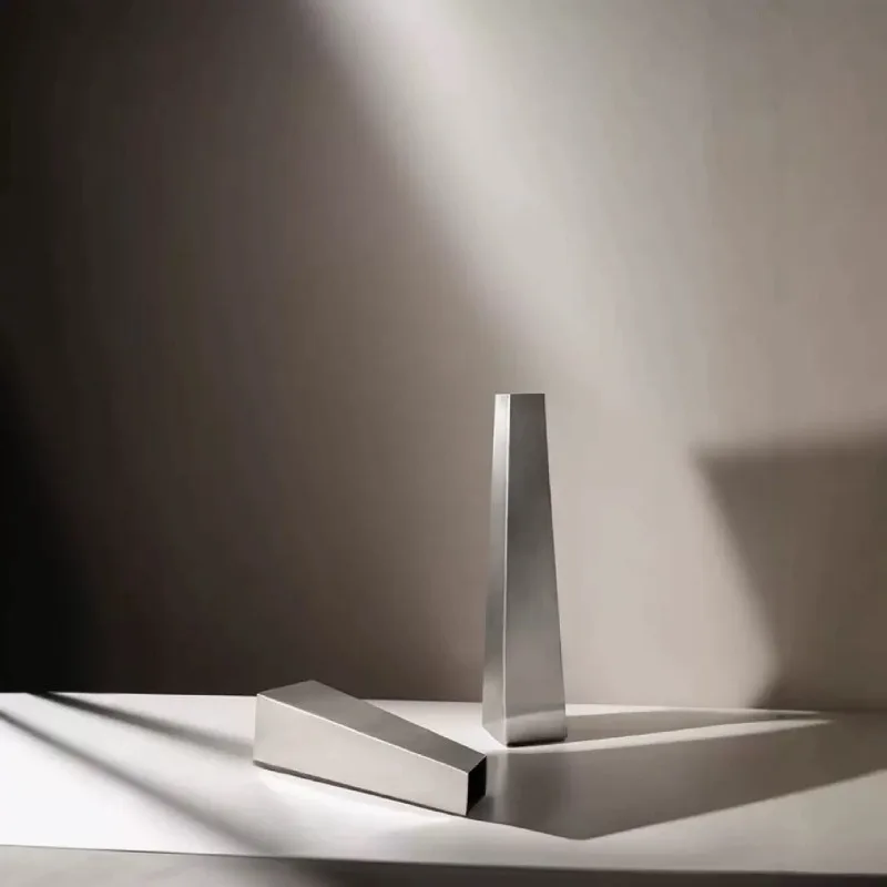 

tainless steel, vase living room flower arrangement, dining table entrance wabi-sabi, ornament high-end minimalist vase