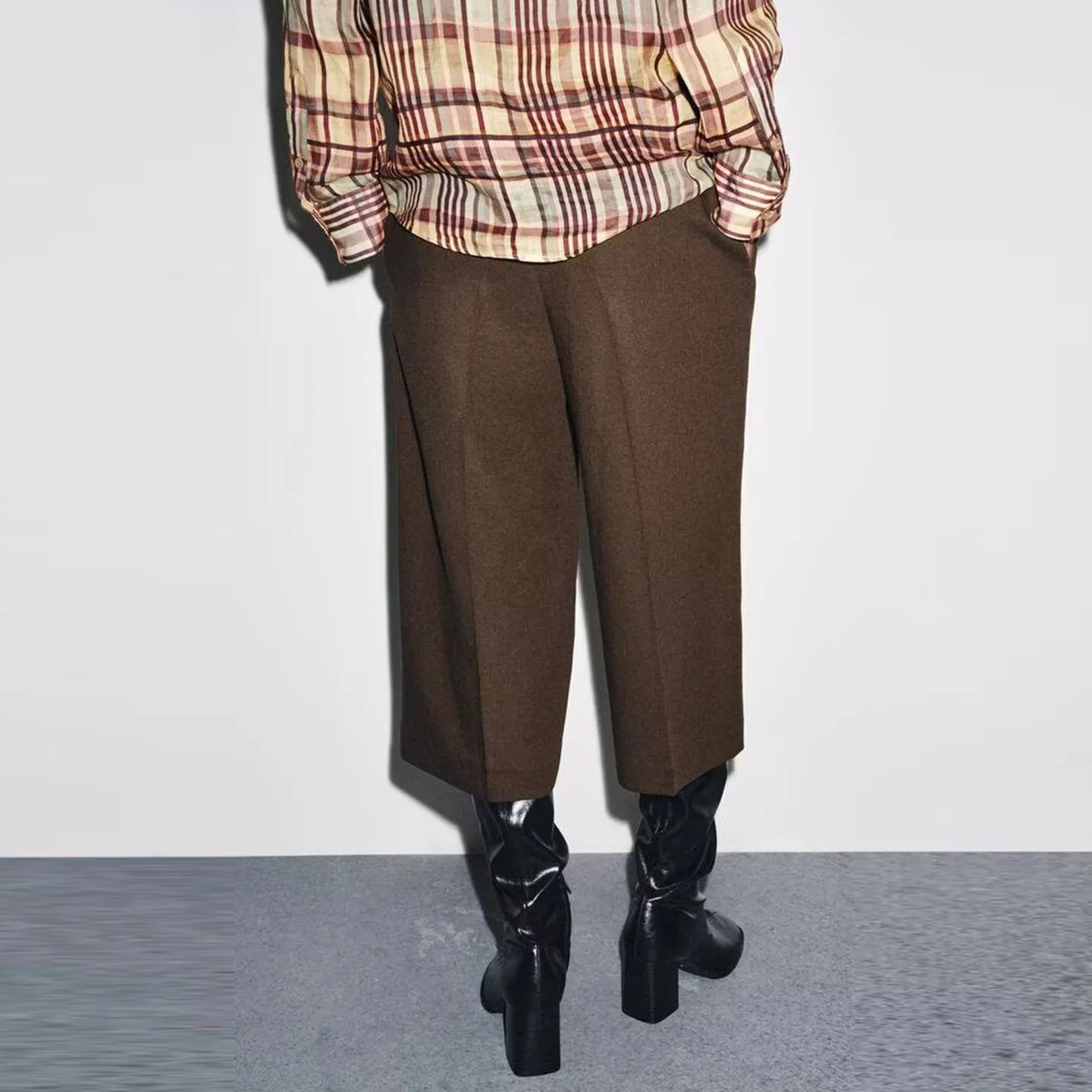 Z Mujer Faion Linen Blend Casual orts 2025 Nuevos pantalones de pierna recta Sle cintura l otro material 00%