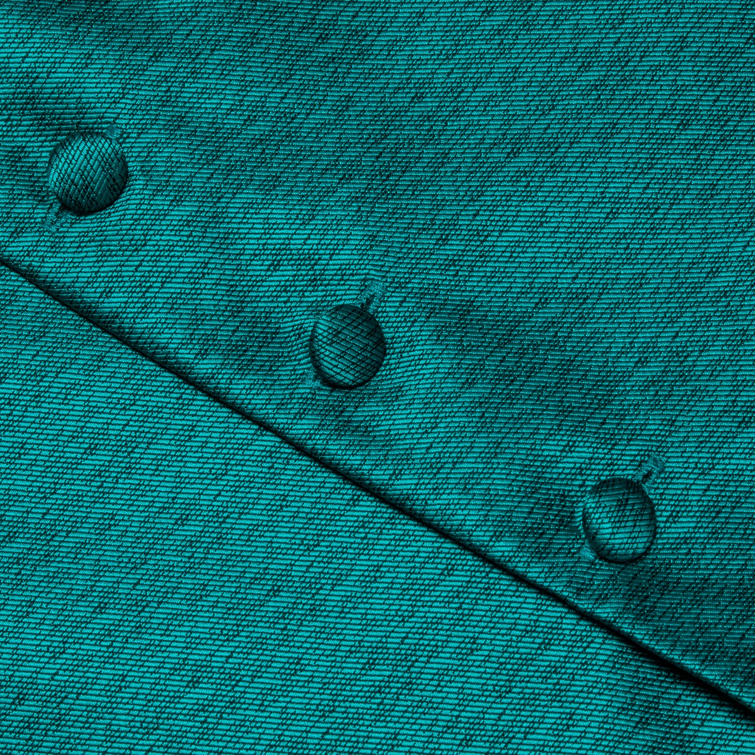 Men's Teal Textured Vest & Matching Tie Set – Fit Formal Waistcoat for Weddings, Proms and Business Events