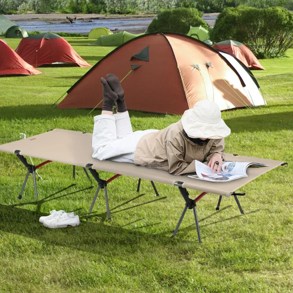 

#For Folding Camping Bed Oversized Camping Cot Supports Portable Folding Bed Foldable Portable Outdoor Beach Travel Kid Sleeping