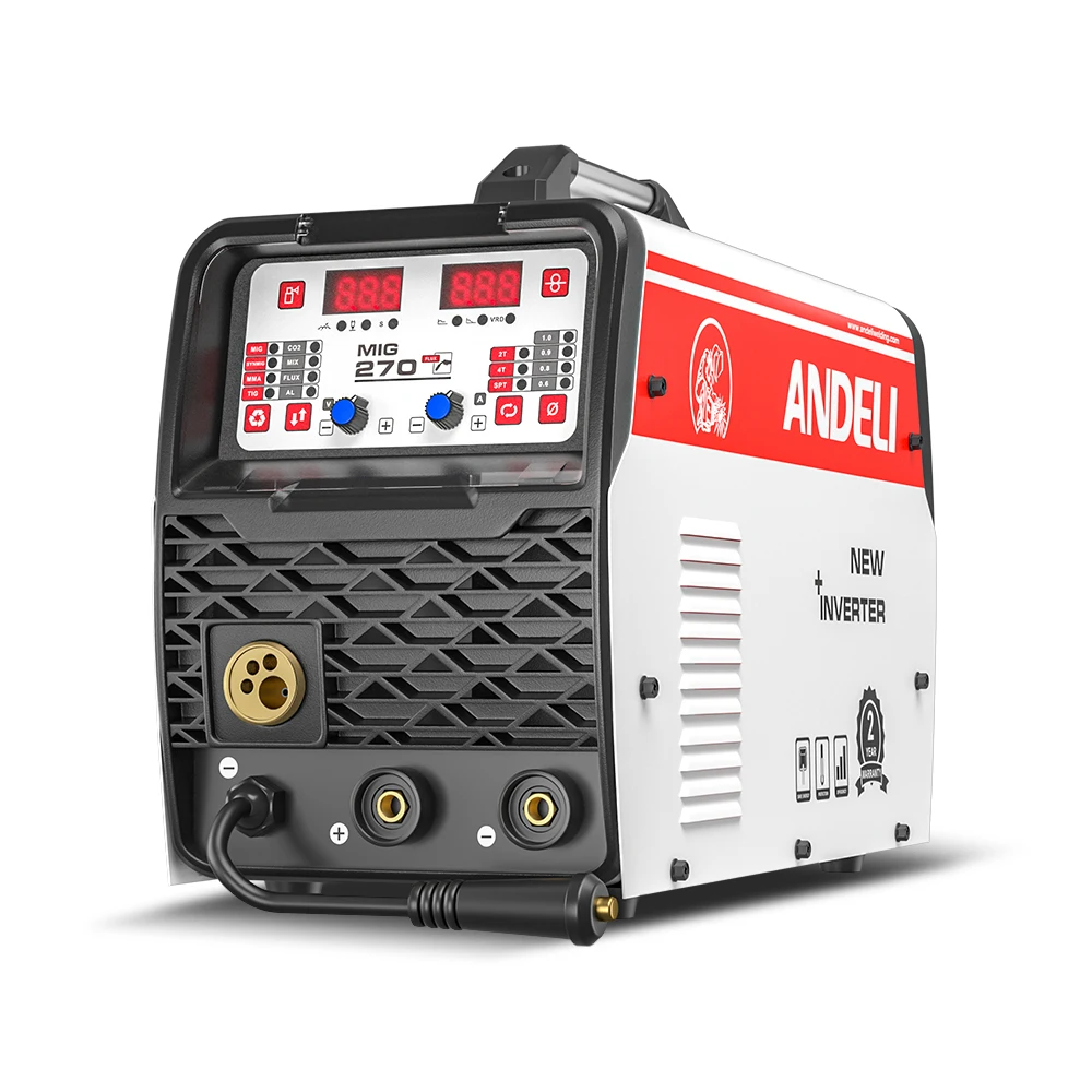 

ANDELI Factory Direct Sell l MIG-270DLS 4 in 1 110V 220V MULTI PROCESS SYNERGIC Aluminium WELDER Manufacturer