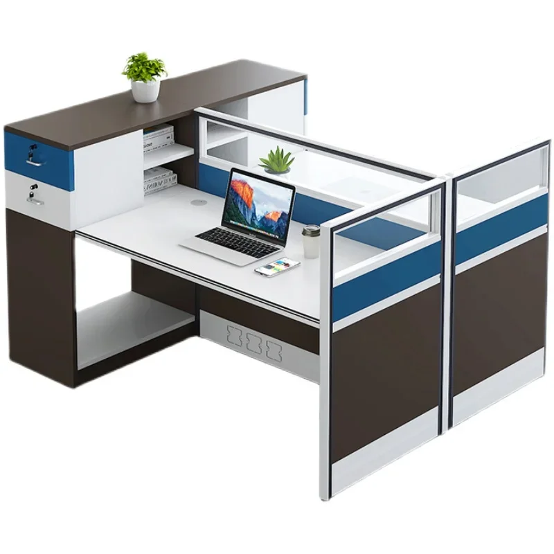 2026 Staff Desk Filing Cabinet Office Furniture Commercial Modular Partition Computer Table and Chair Office Desk Cubicle Workst