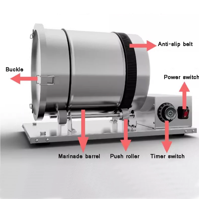 Small Meat Pickling Machine Energy-saving Commercial Pickling Machine 304 Stainless Steel Barrel Tumbling Machine Pickle Machine