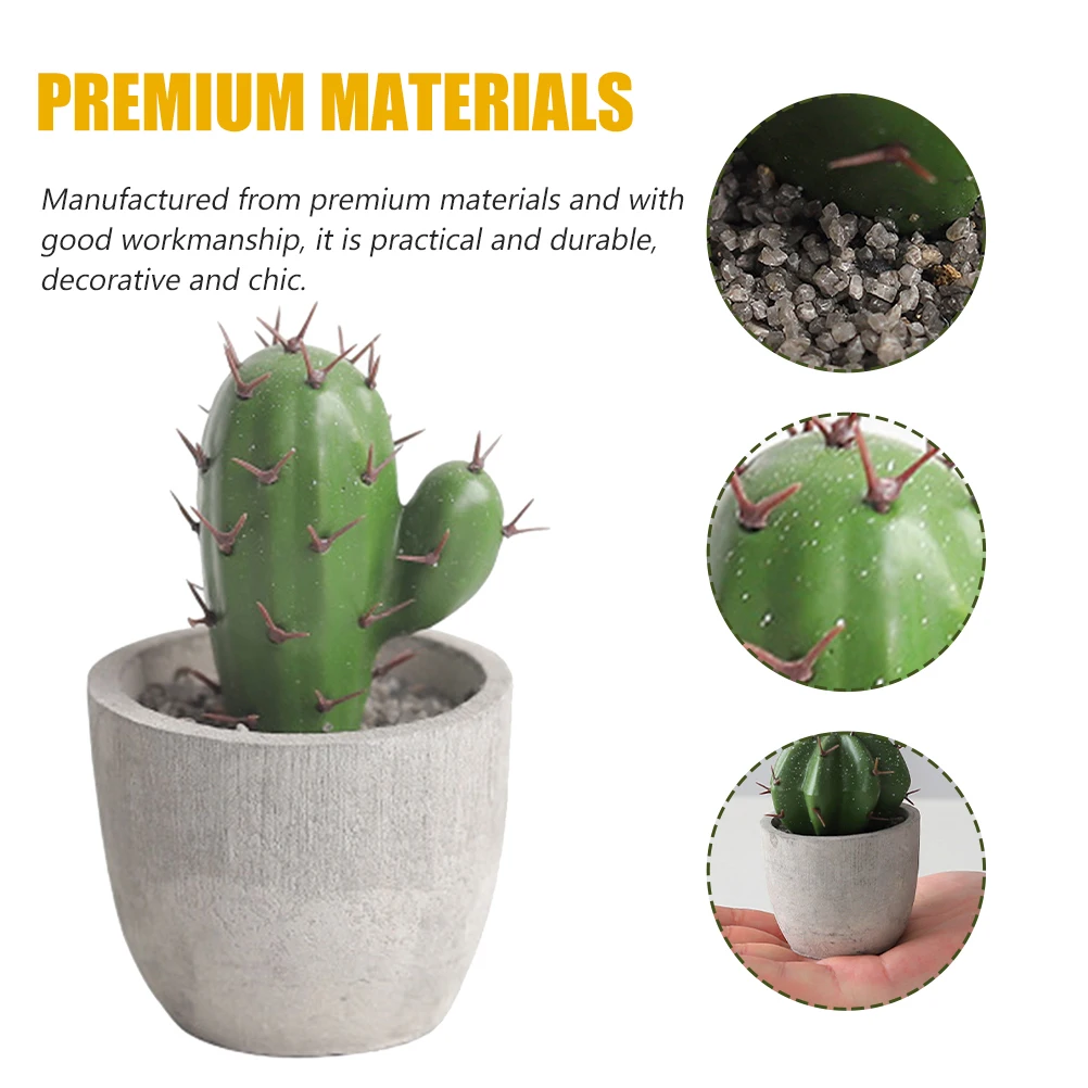 

2pcs Faux Cactus Bonsai Artificial Plant Mini Potted Ornament Fake Greenery Decor For Home Office Decoration Cactus Decor Mini